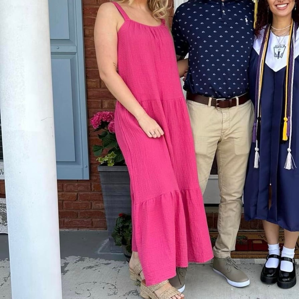 Steve Madden pink maxi dress